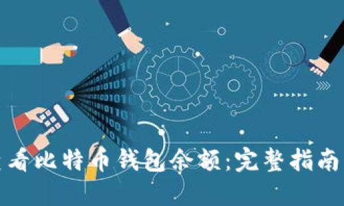 如何轻松查看比特币钱包余额：完整指南与实用技巧